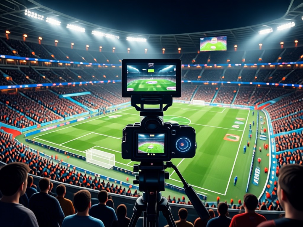 Comparison showing AI stadium effect transformation