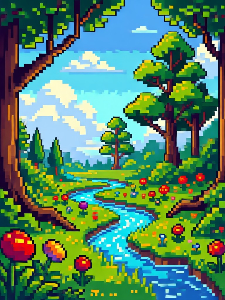 Portrait transformed into 8-bit pixel art