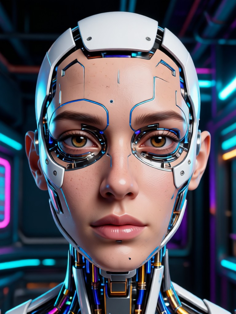 Mobile phone showing AI face generation app