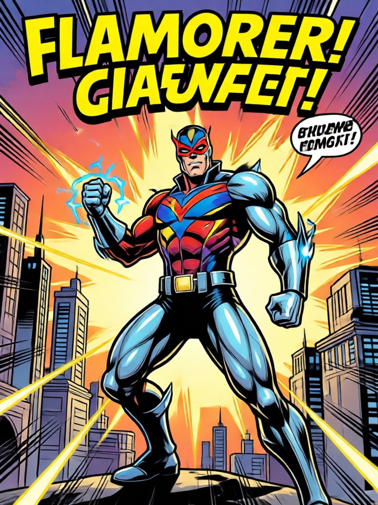 Supervillain comic character creation