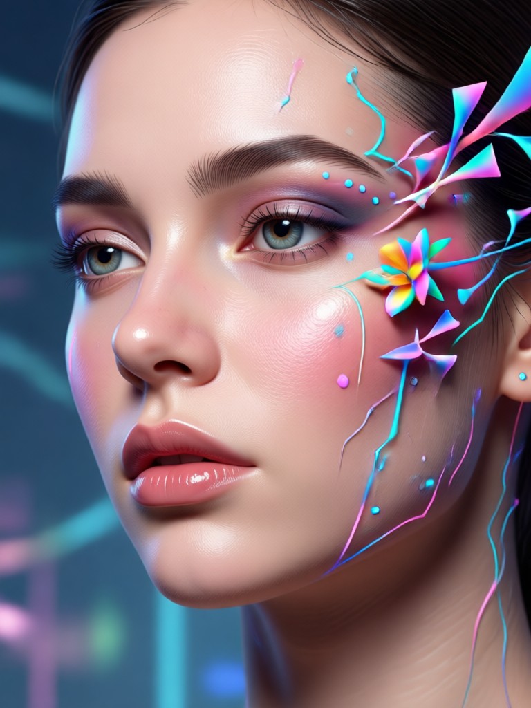 Smiling AI generated woman in casual style