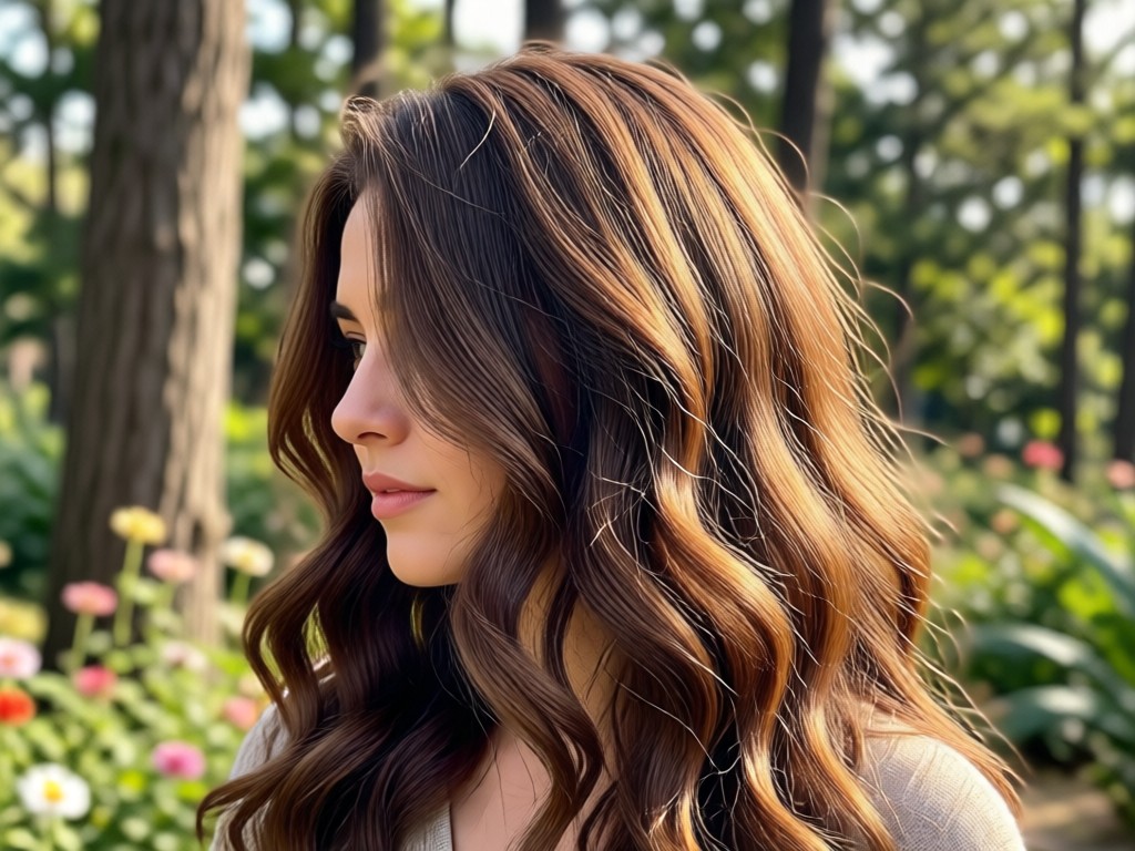 AI seamlessly blending wavy hair with original portrait