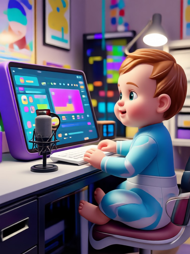 Funny baby news report AI podcast