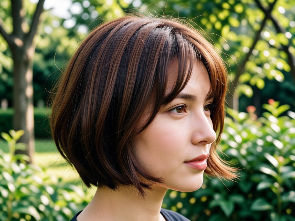 Filtro de pelo corto realista mostrando integración perfecta de textura e iluminación