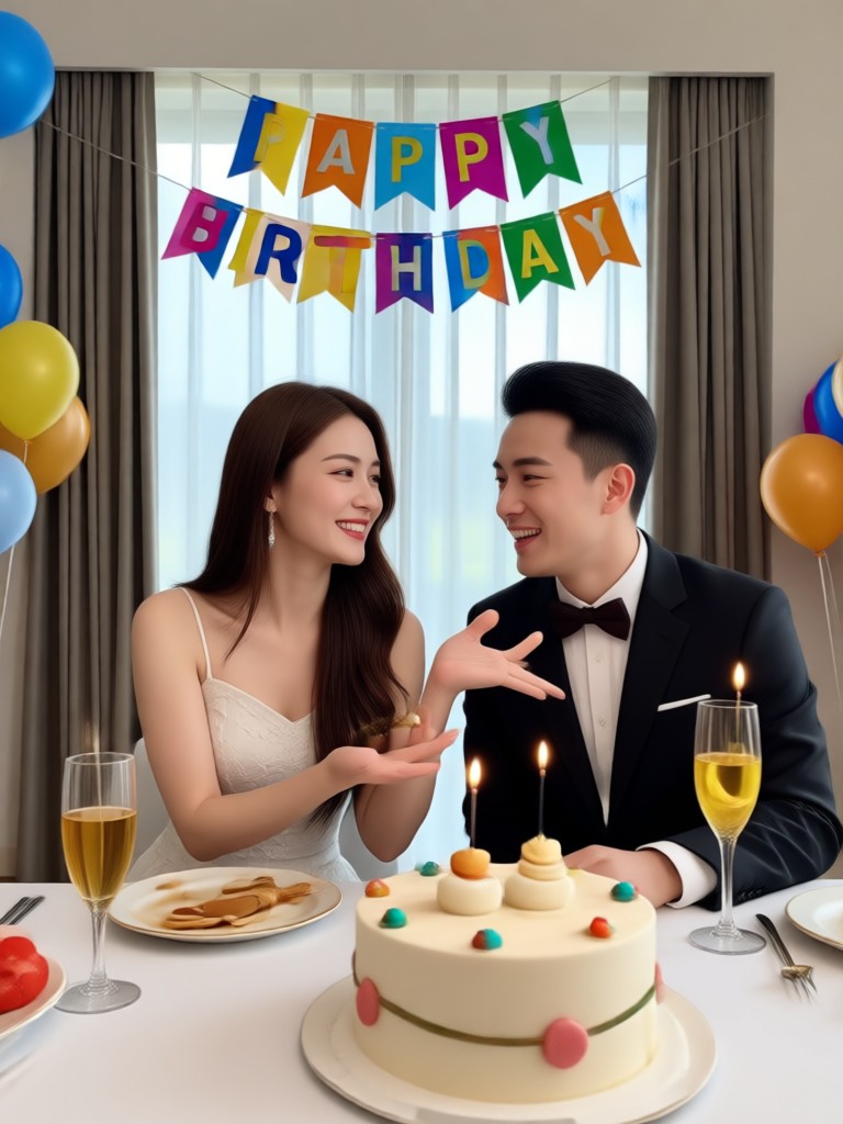 AI generated couple dancing birthday video