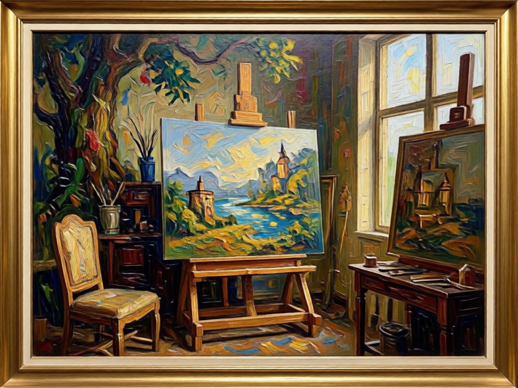 Van Gogh and Monet style oil painting filters