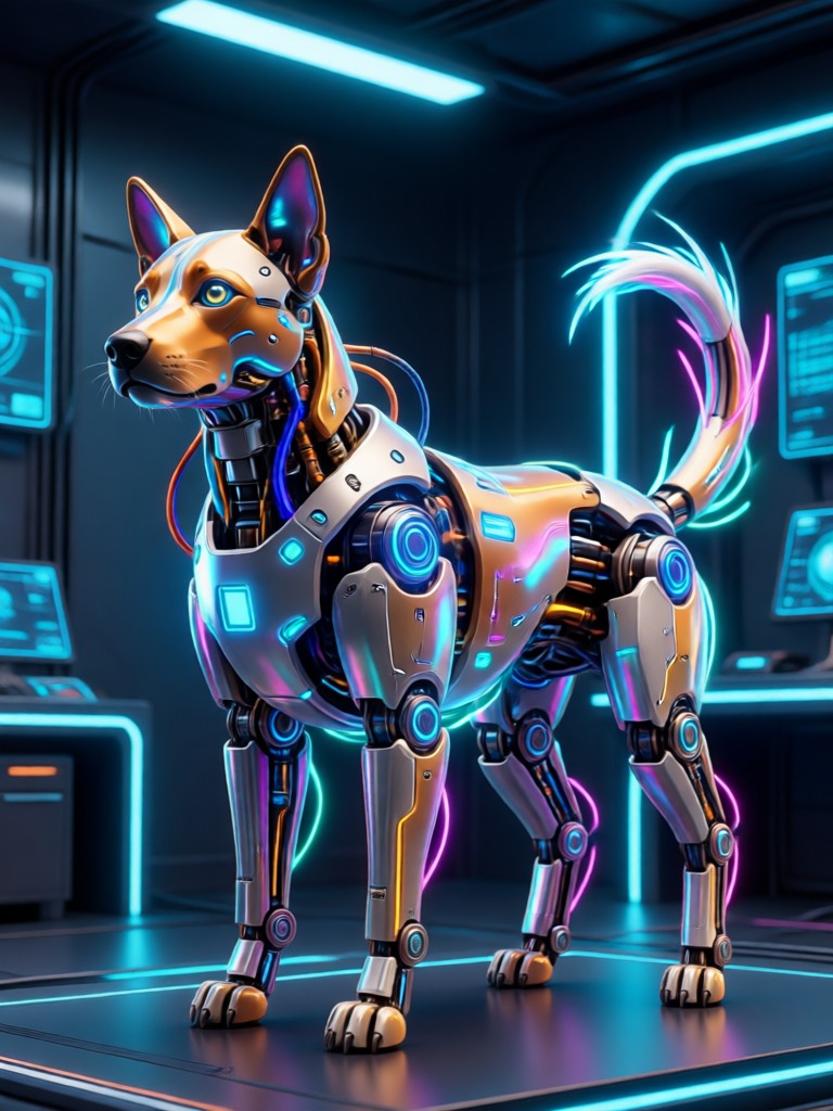 App screenshot showing a dog to human transformation in progress