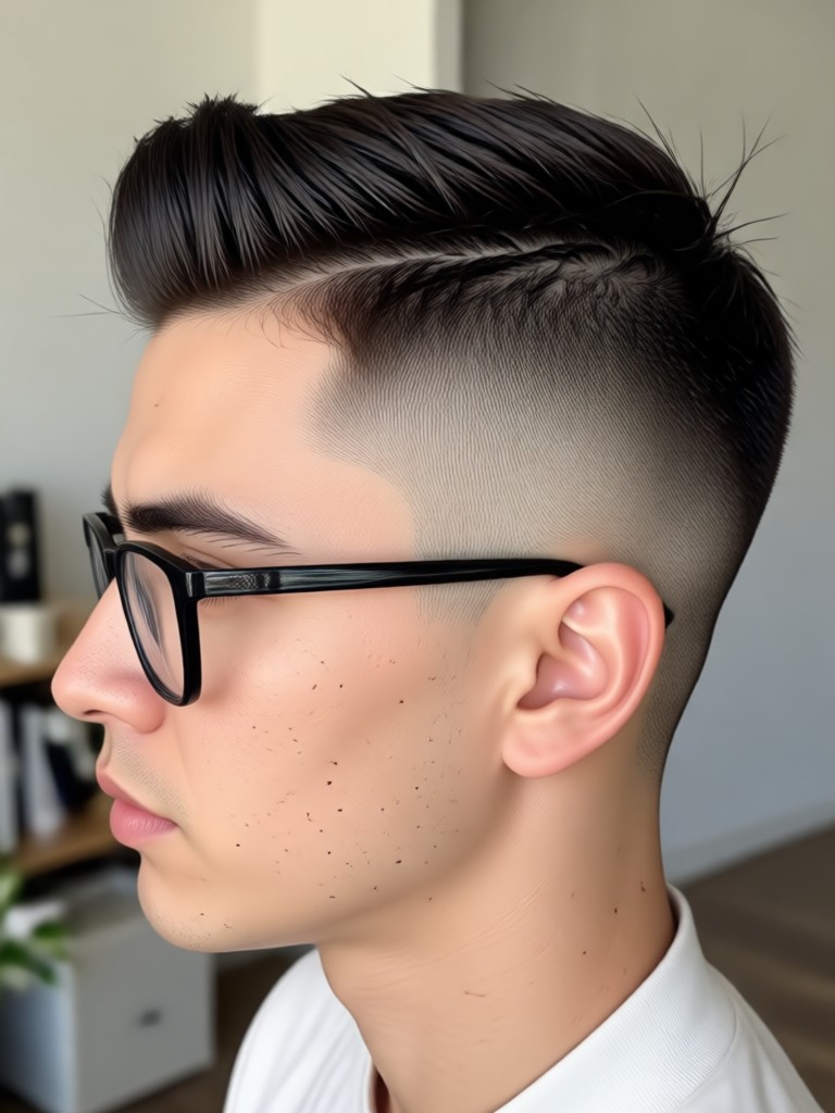 Proses langkah demi langkah menggunakan filter buzz cut AI