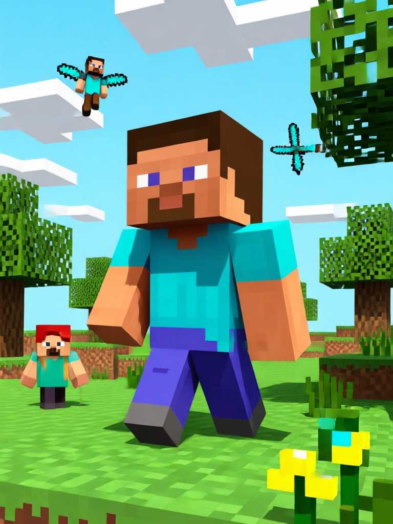 Cute pet reimagined in Minecraft pixel art