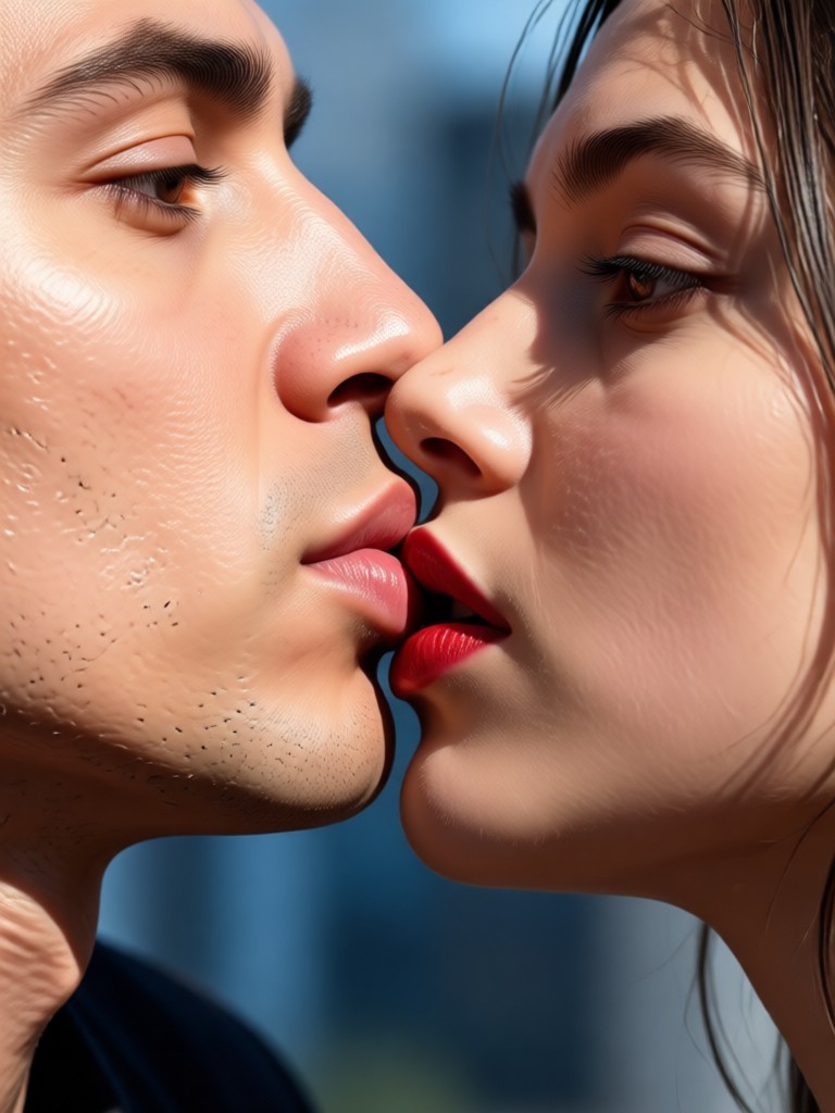 Pratinjau ciuman AI romantis lembut