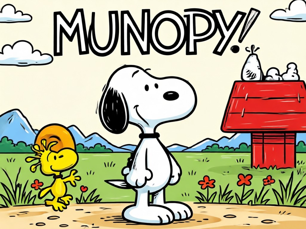 Arte AI nostálgica no estilo da tirinha Peanuts