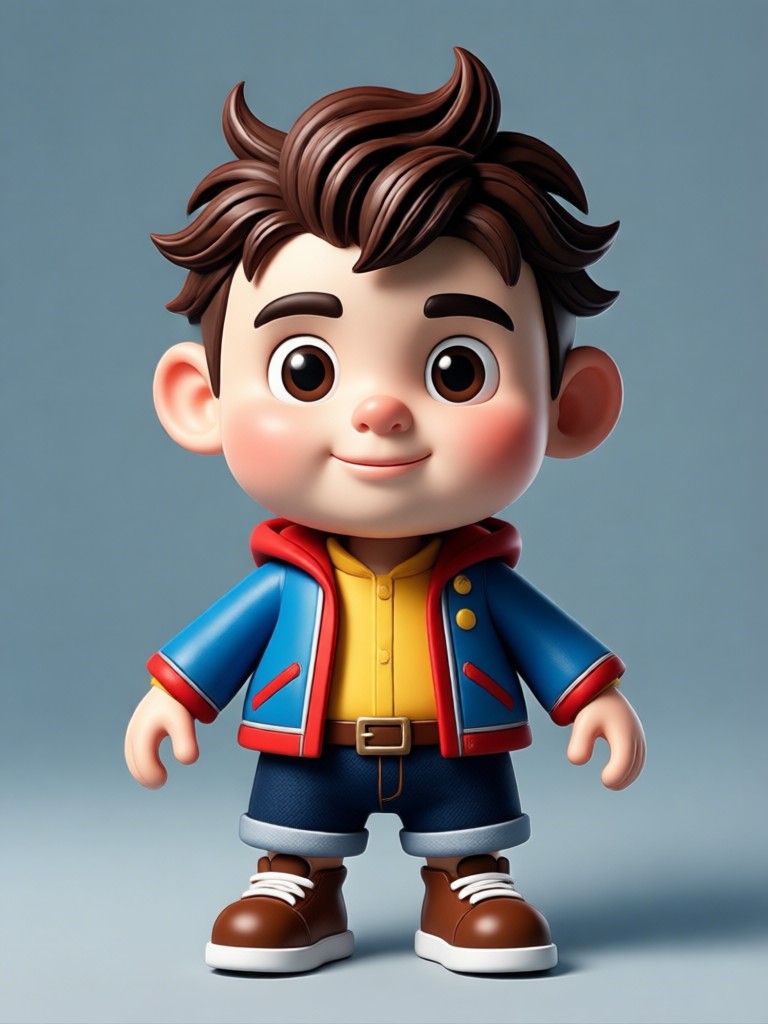 cartoon 3d buddy with accessories
