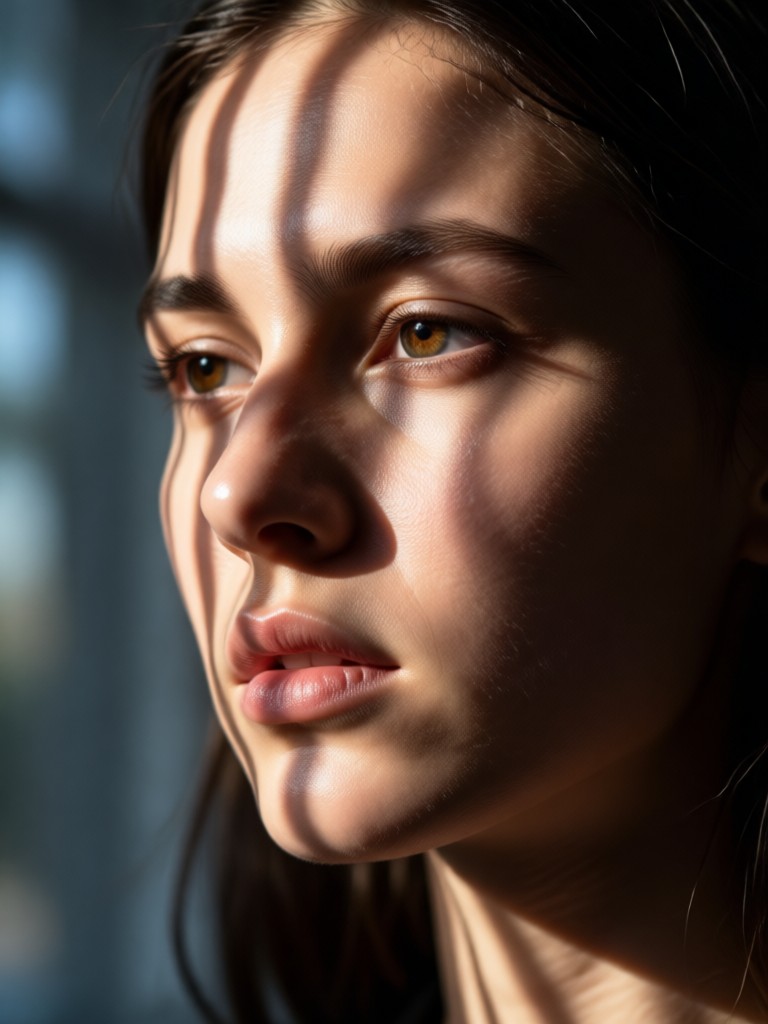 Mobile app showcasing AI light and shadow portrait creation
