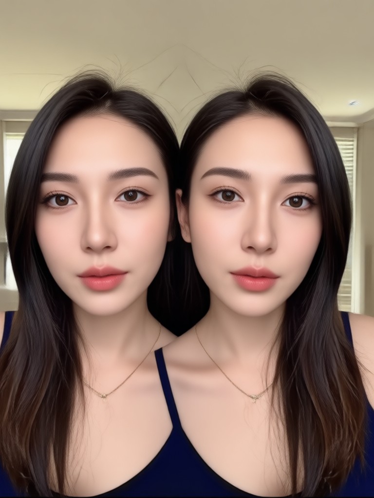 Group video call face swap prank
