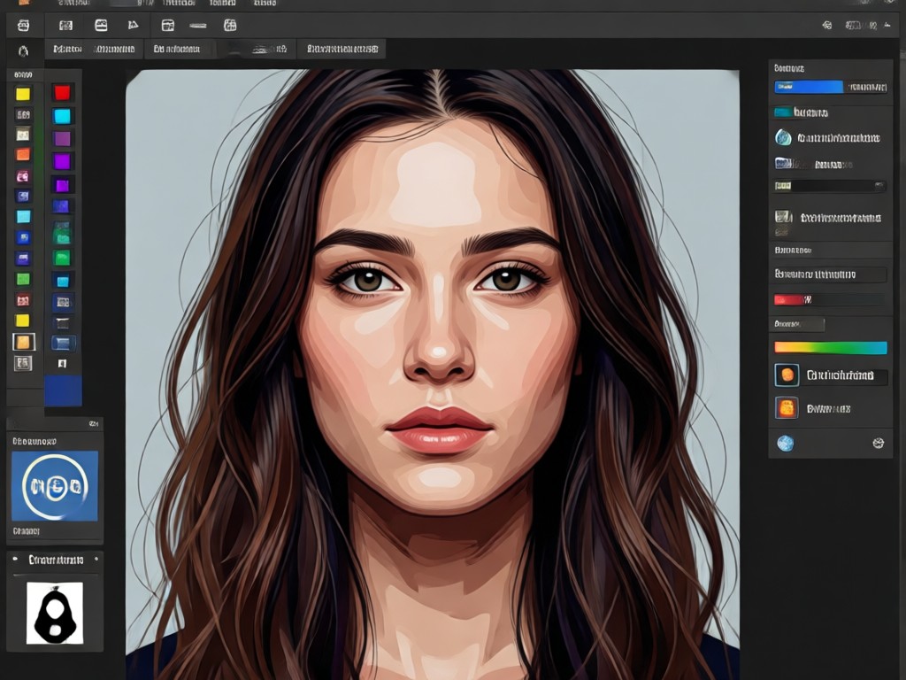 AI headshot editor replacing background with professional office setting