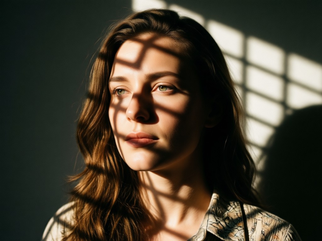 Comparison showing a flat photo vs an AI lit portrait