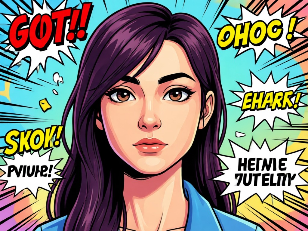 AI generating 3D lighting and shadows on a comic portrait