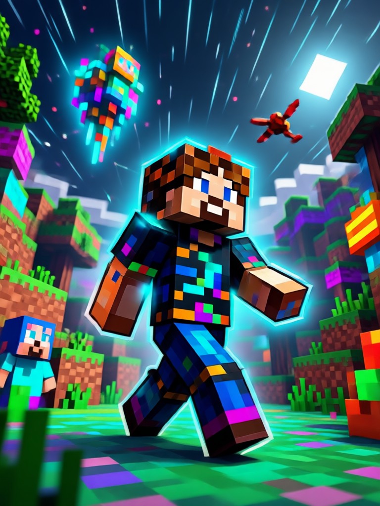 KI-generierter cineastischer Trailer für eine Minecraft-Map