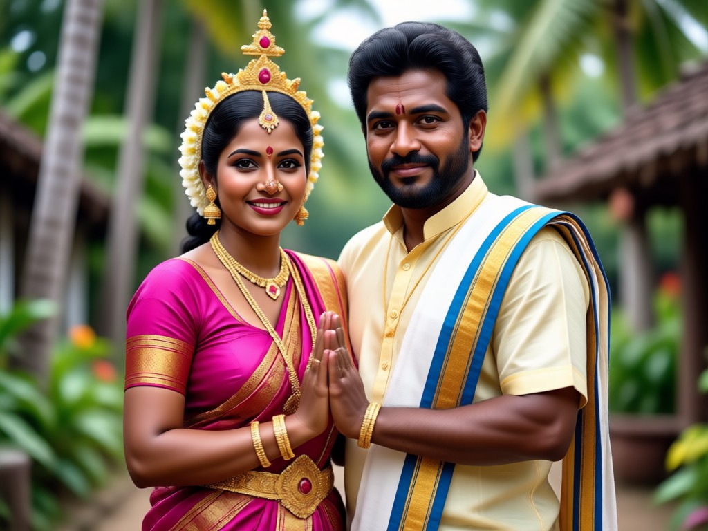 Authentische KI-Bibliothek für traditionelle Kerala-Kleidung