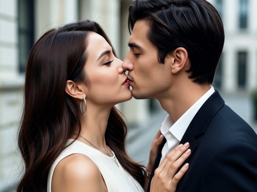 SNS対応 カップルキス写真