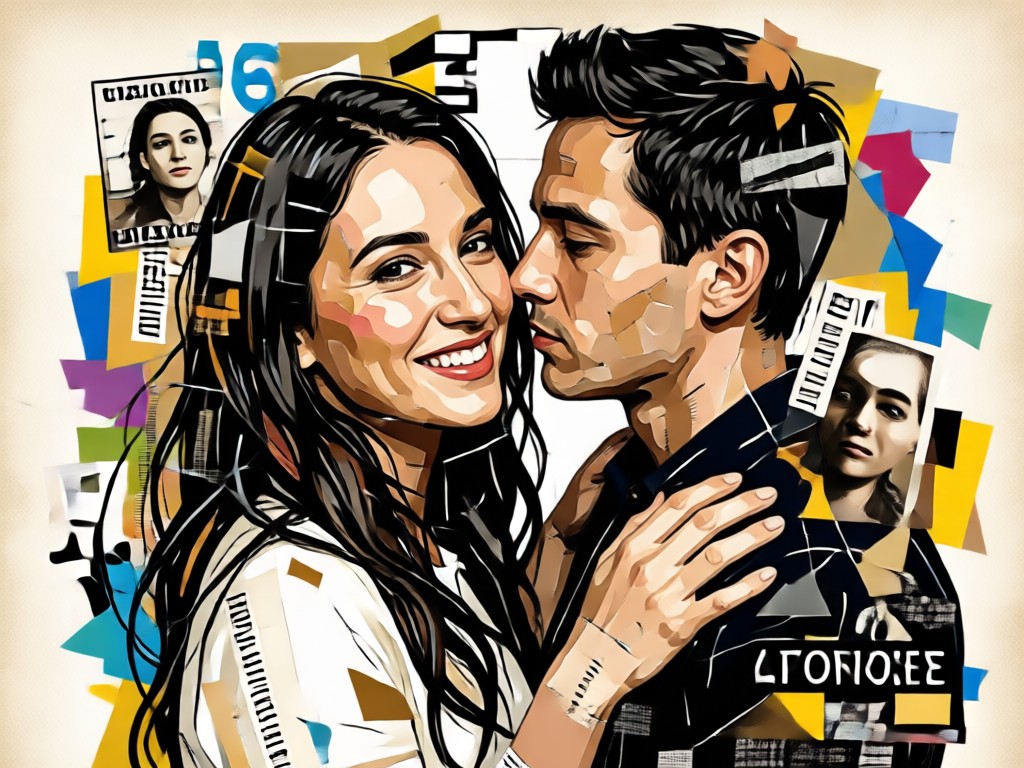 AI arranging couple photos into a collage layout