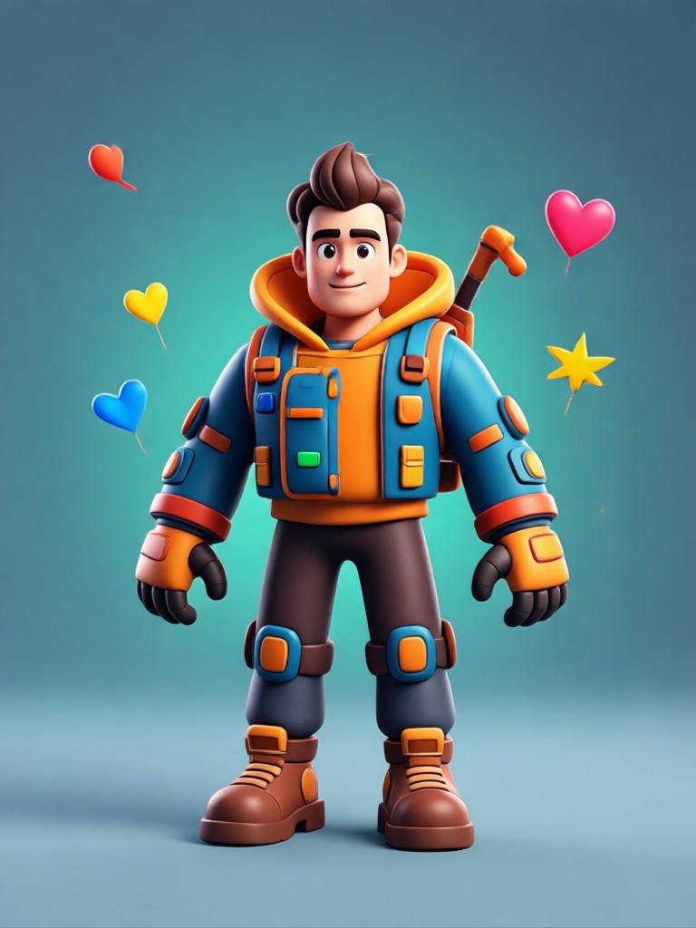 3D-семейный персонаж в стиле Pixar