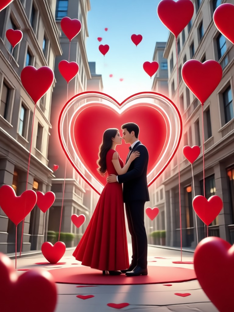 Reel de San Valentín con foto en movimiento dinámico