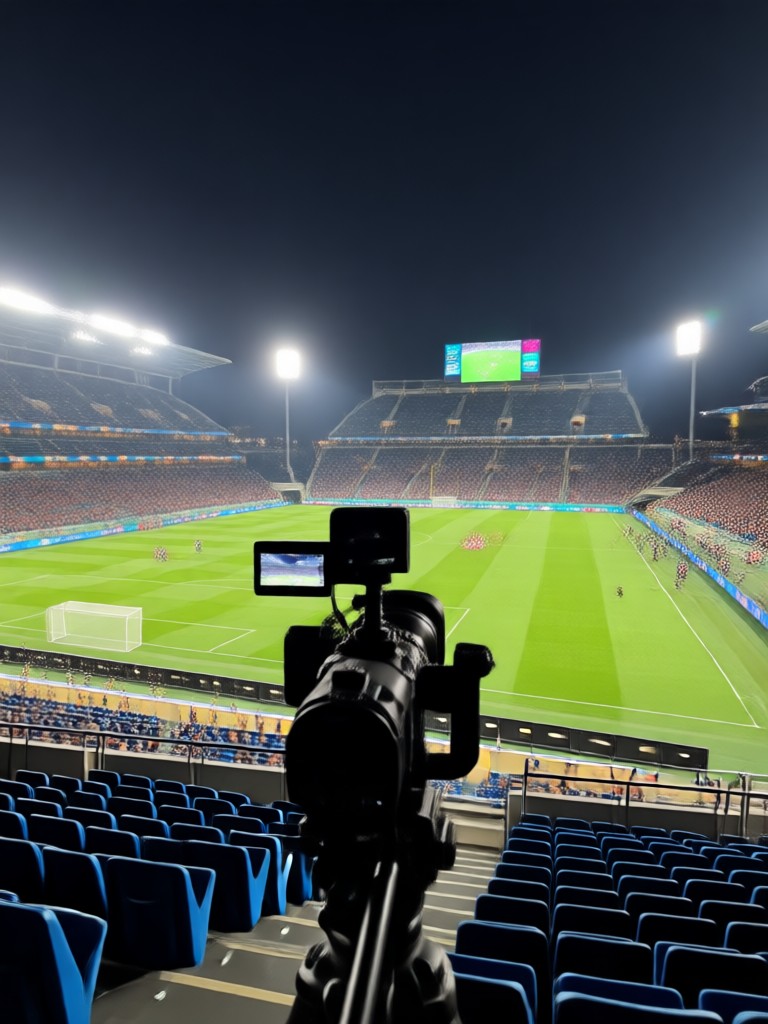 Wide angle stadium capture style on a portrait