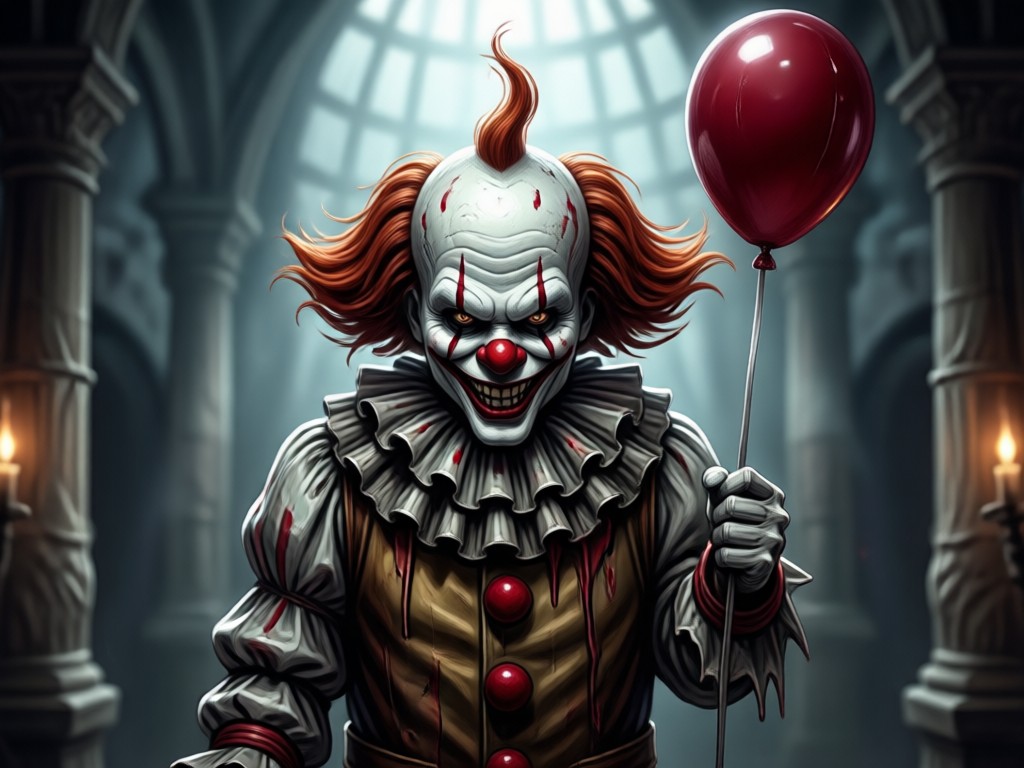 Animated Pennywise photo showing a creepy smile