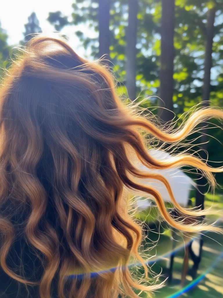 सीधे बालों के लिए सबटल बेंडी वेव्स
