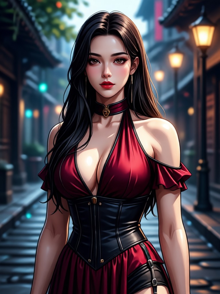 시네마틱 조명의 BDSM AI 이미지 샘플