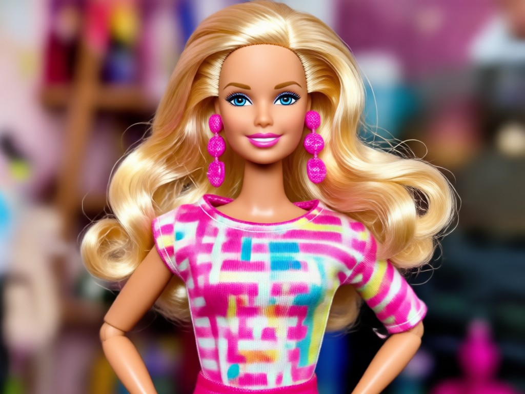 Side by side comparison showing realistic AI Barbie doll transformation