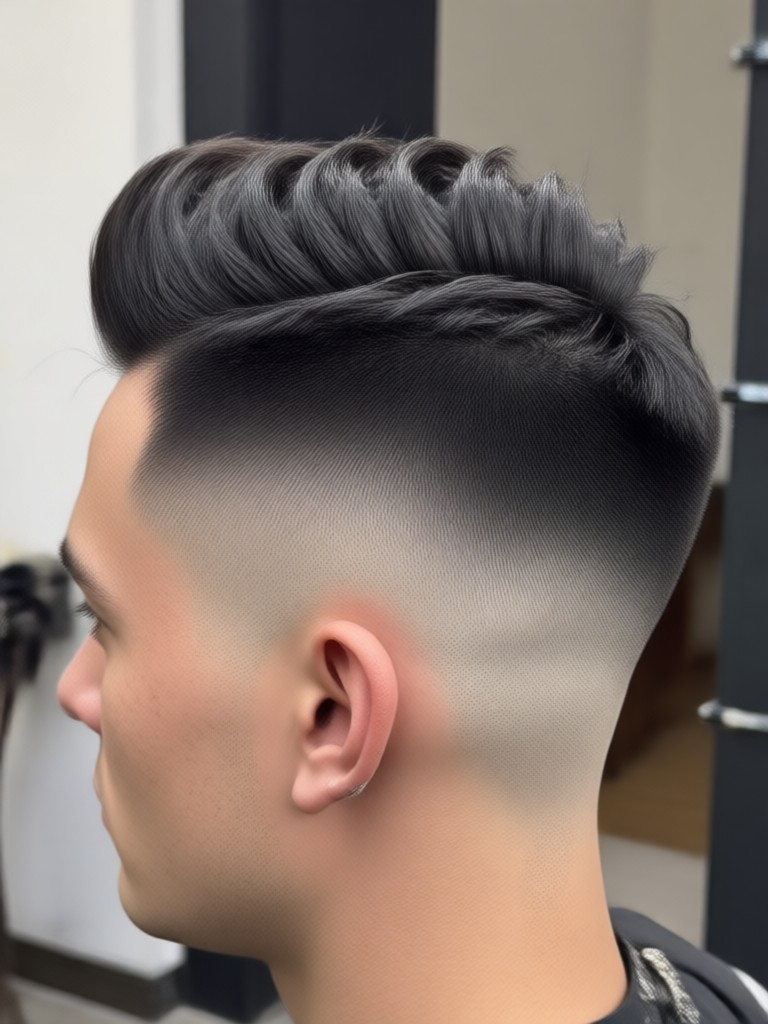Drop fade haircut AI generated preview