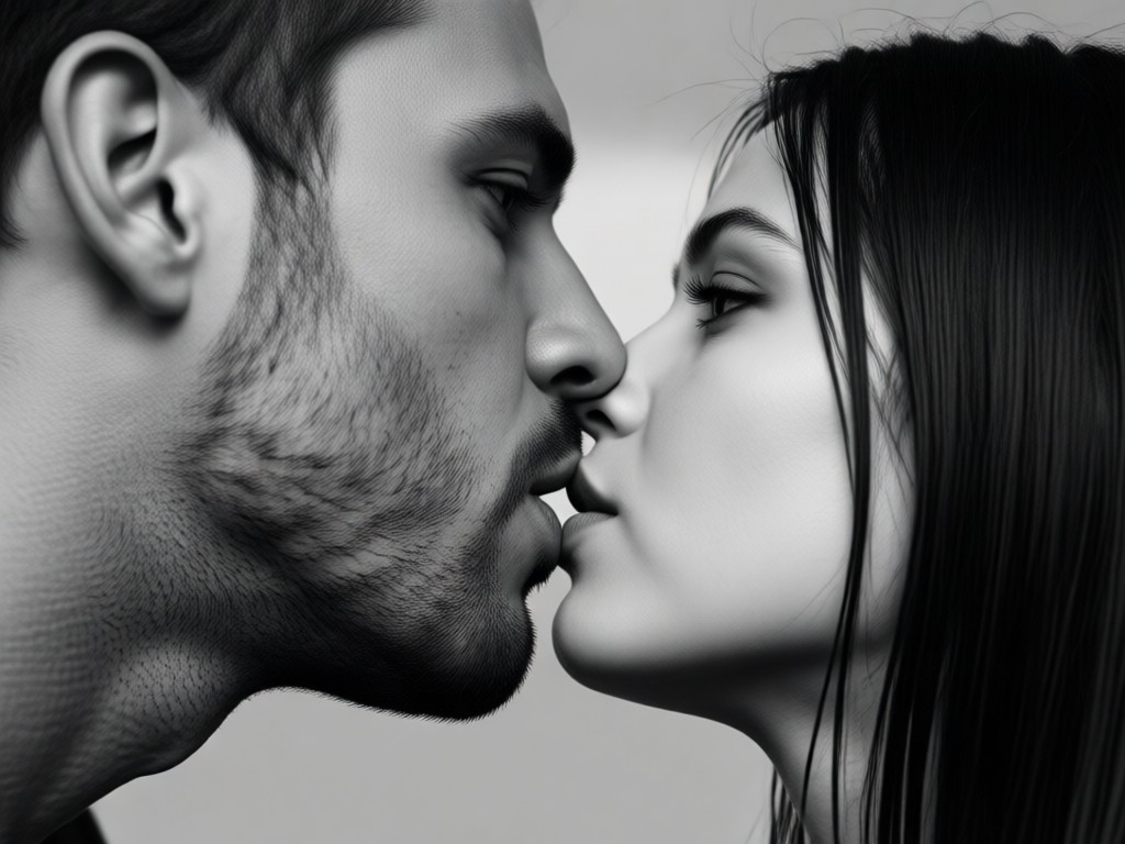 AIで白黒キス動画を作成中