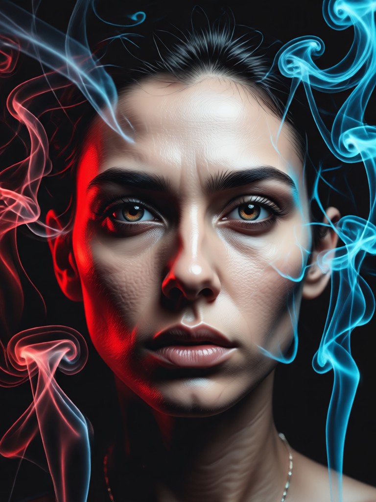 Cinematic Volcanic Ash Portrait