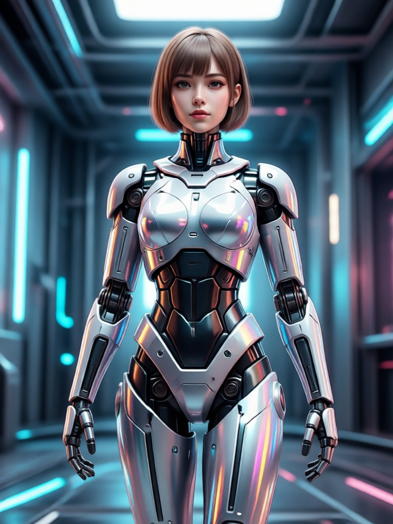 AI model girl with cinematic portrait lighting