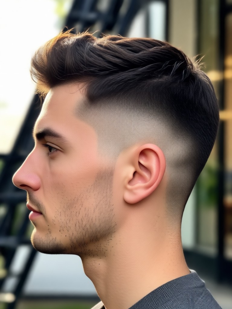 Realistische Schatten und Textur im KI-Buzz-Cut