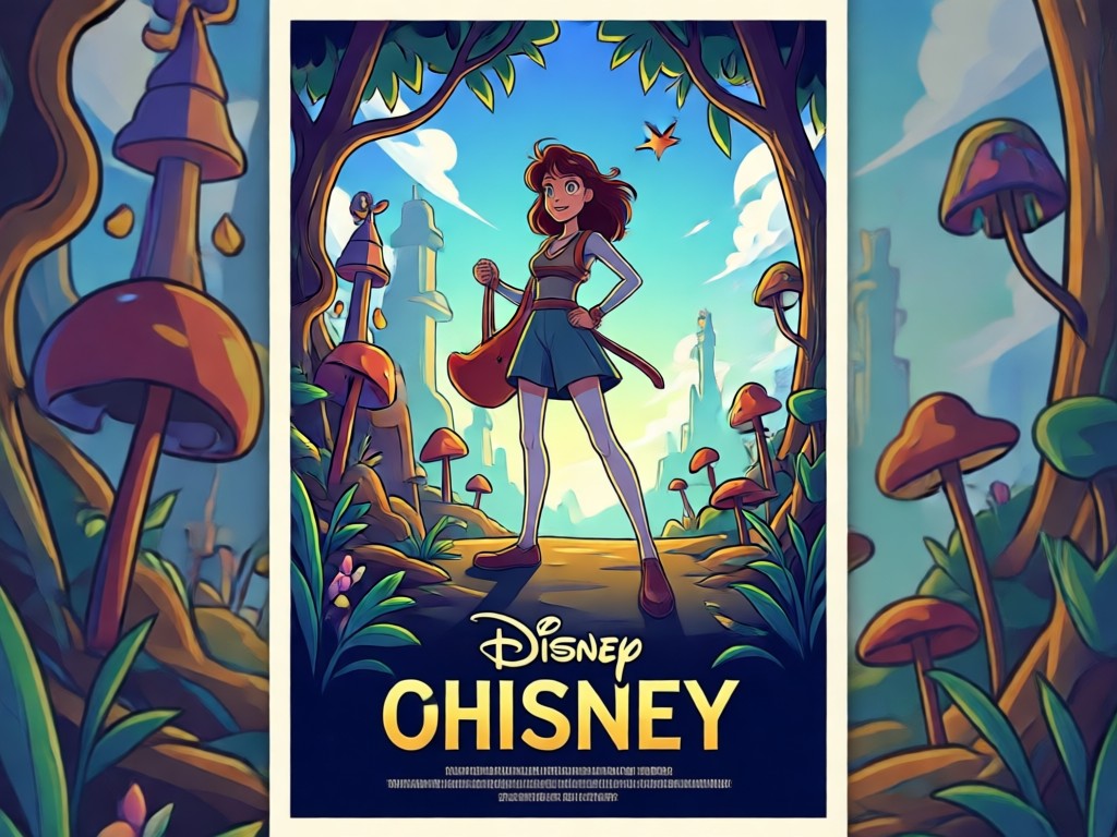 Easy to use AI Disney poster generator interface