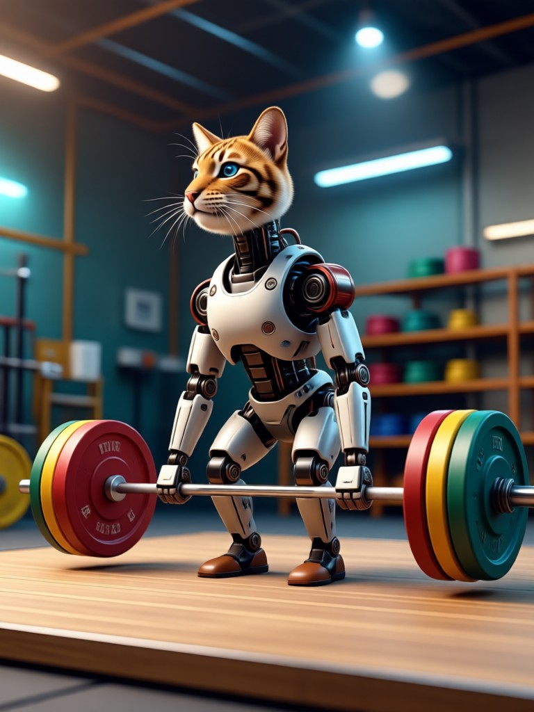 AI generated video of a dog celebrating a lift