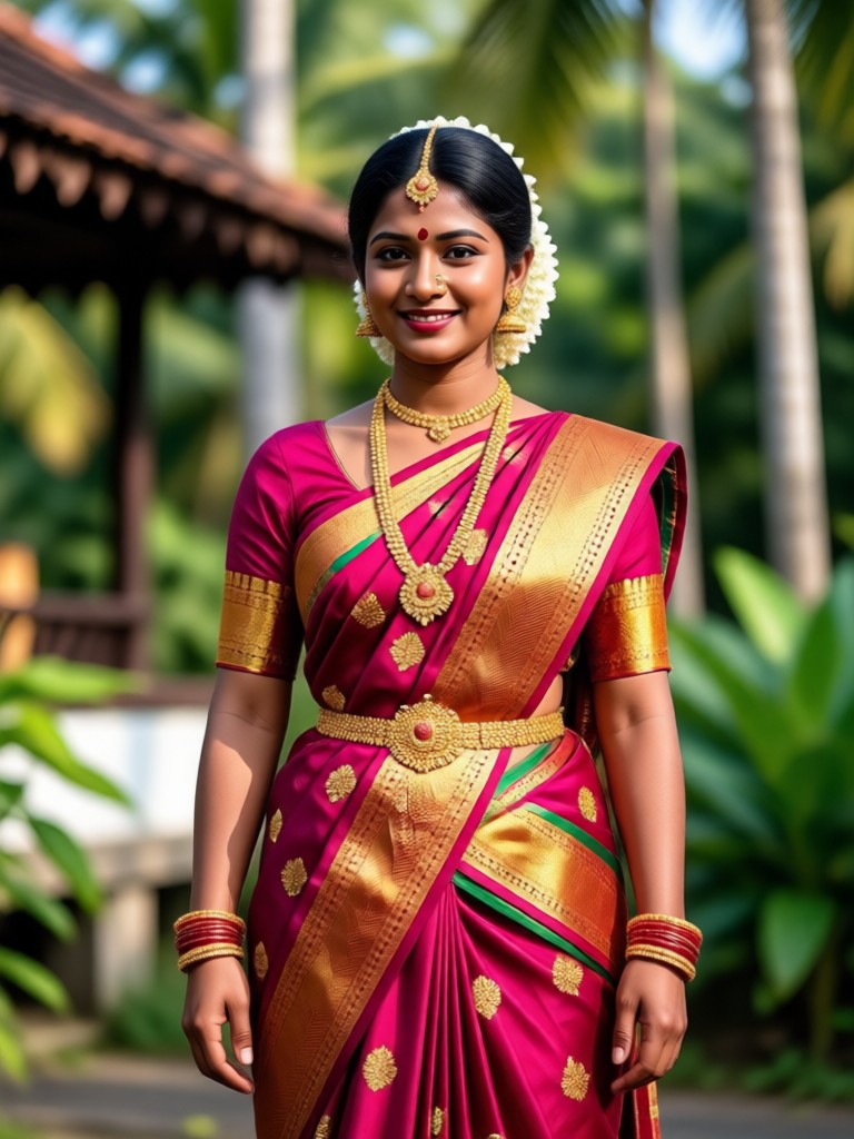 Group photo edited with variety of Kerala traditional dresses