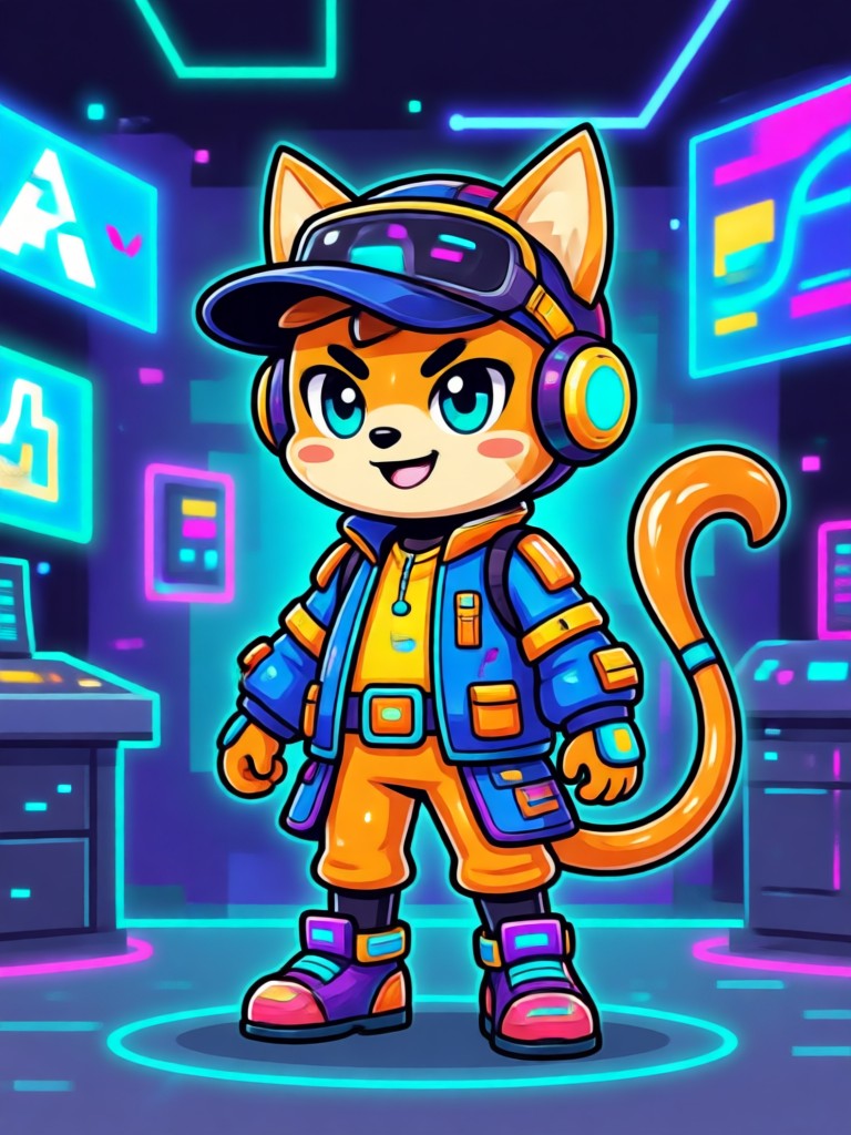 AI generated cartoon mascot for a coffee brand