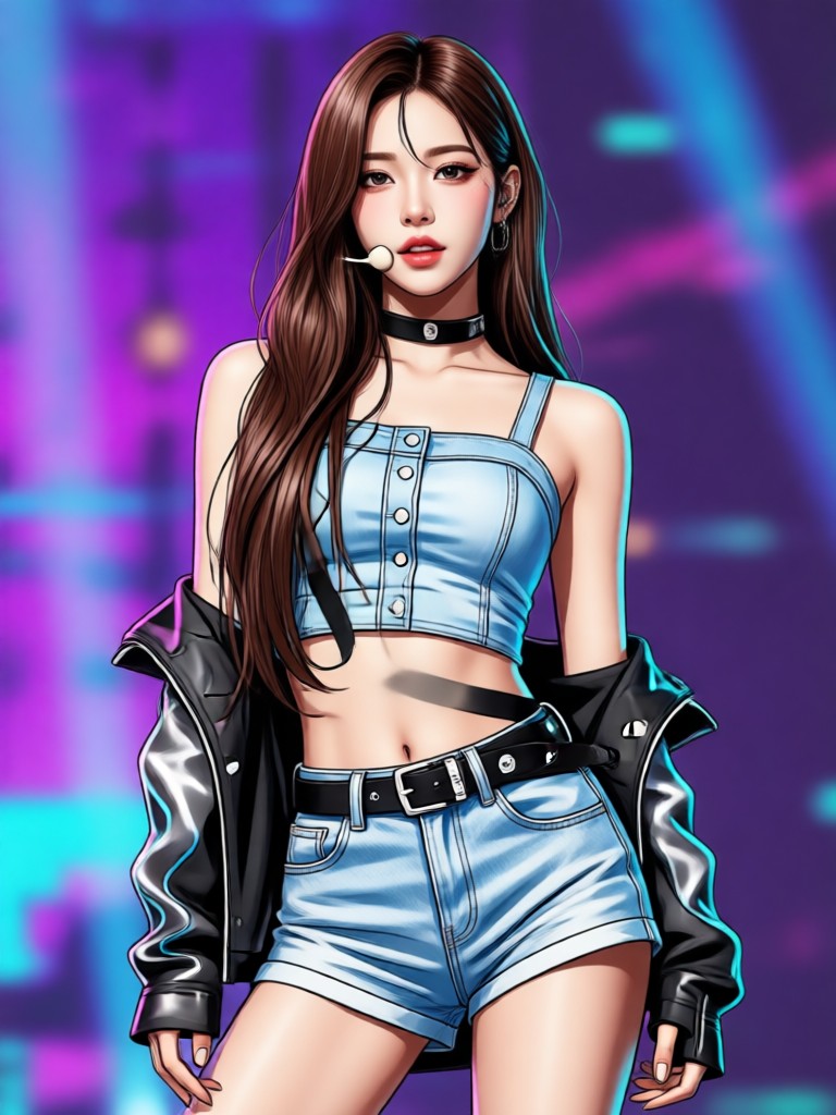 AI Kpop retro style idol