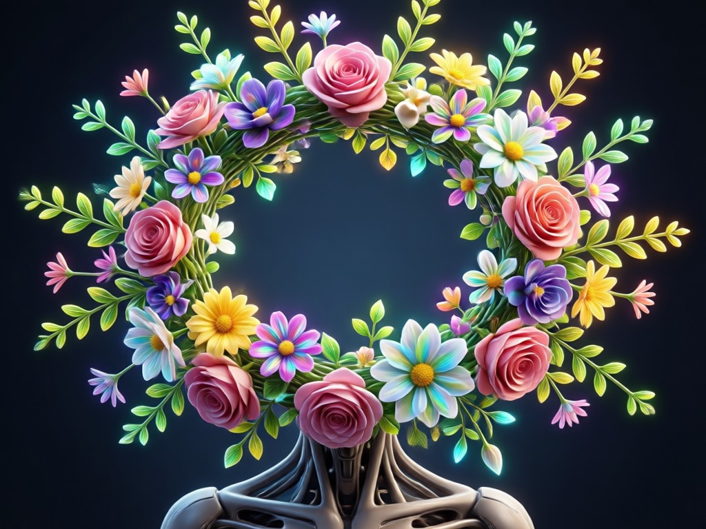 AIでAI花冠追加アートを作成中