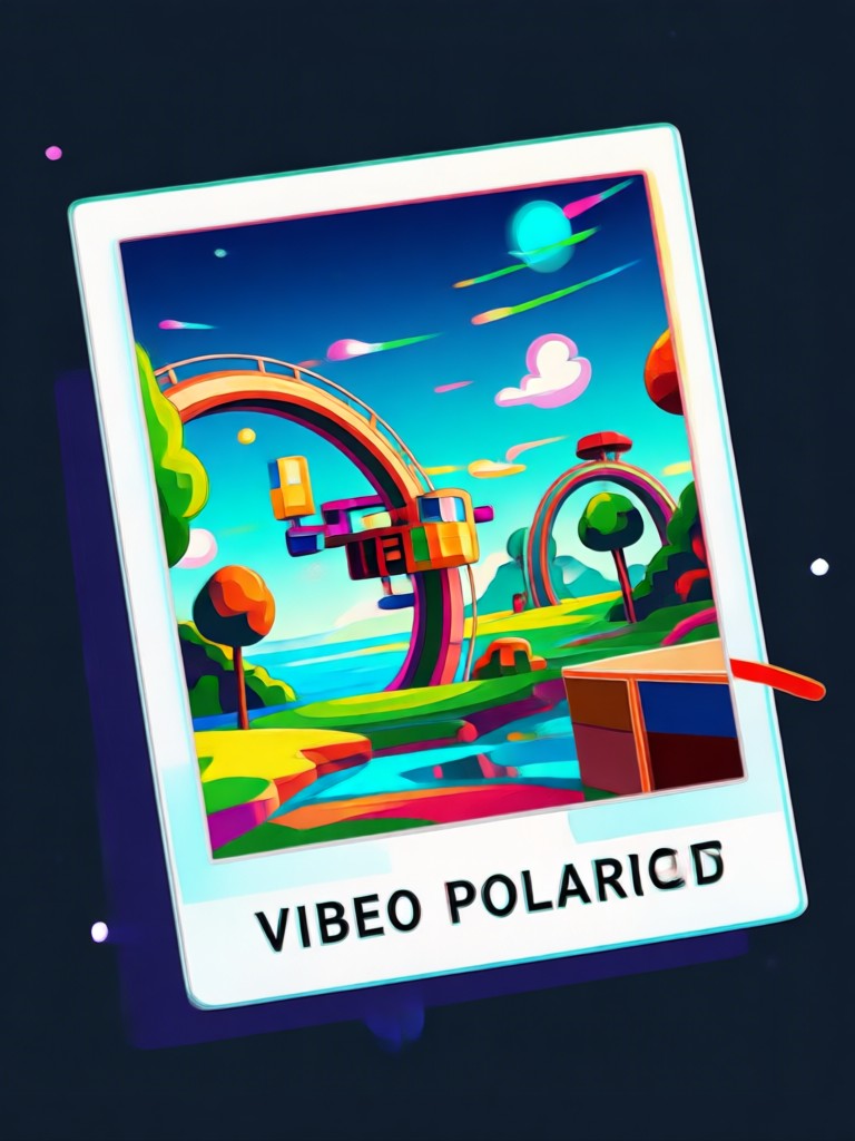 Group photo animated in 3D polaroid format
