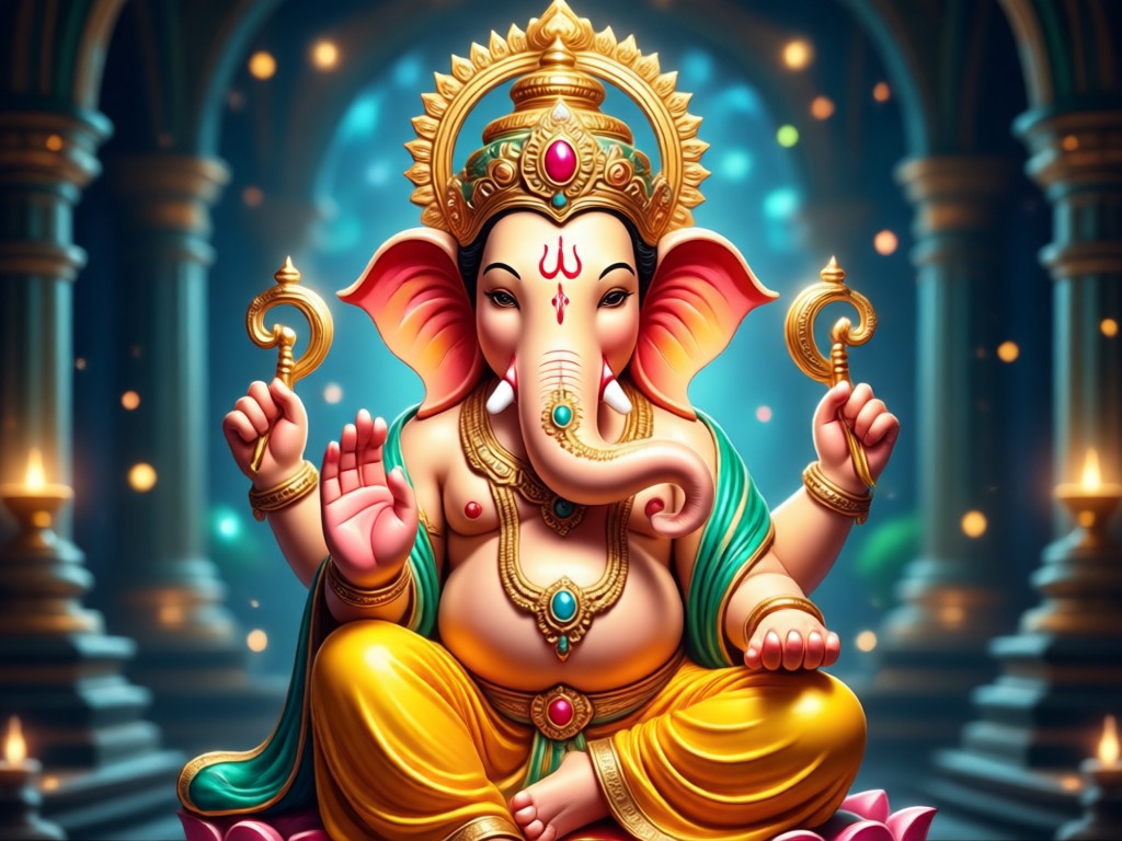 Animated AI video of Ganesh Ji