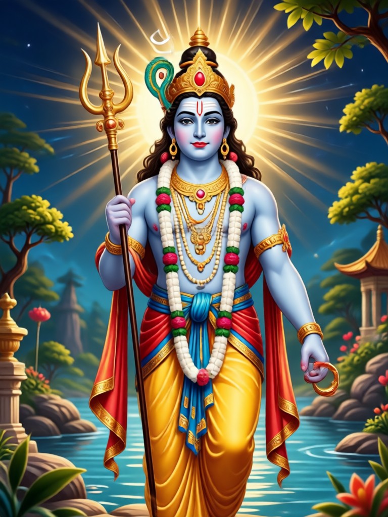 Mobile app showcasing Shree Krishna AI art creation