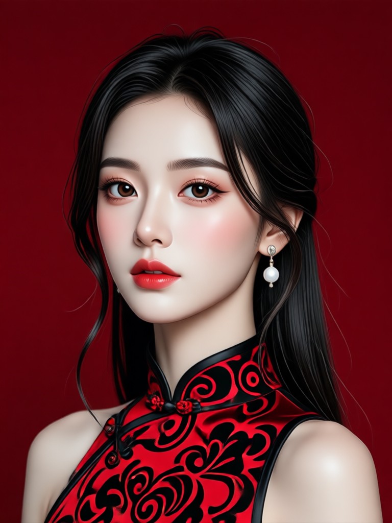 Social media profile picture with red backdrop