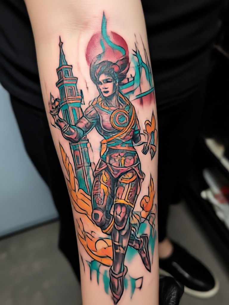 Portrait tattoo concept generated by AI