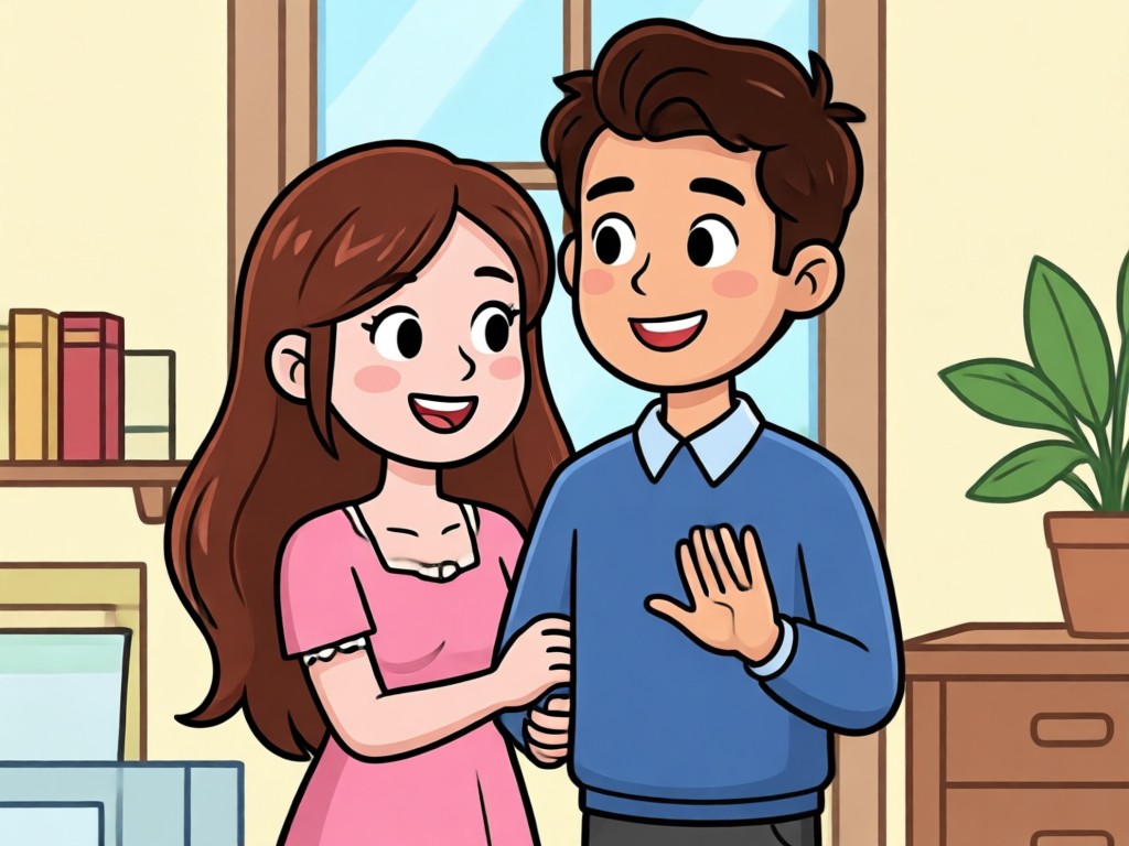 cartoon couple dengan gaya seni disney yang serasi