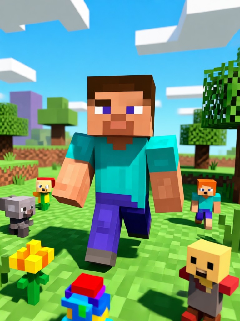 AI generated Minecraft fantasy elf character
